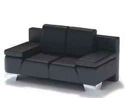 Modern Black Couch 3D model