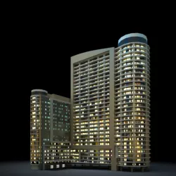 Night Skyscraper 3D model