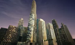 Night Skyscrapers Collection 3D model