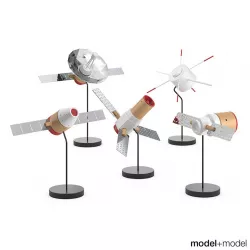 Papafoxtrot Space Fleet figures 3D model