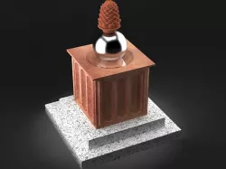 Pine Cone Statue 3D model