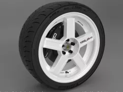 RAYS T3 TRD Rims 3D model