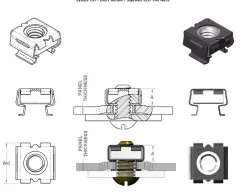 Square clip on nut