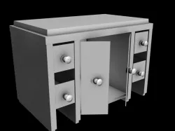 study table  3D model