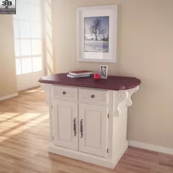 Traditions Kitchen Island Low-poly  3D model