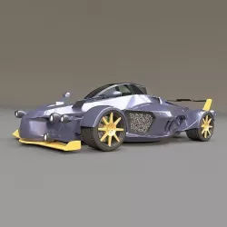 Tramontana futuristic concept car 3D model