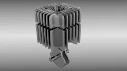 Two stroke cylinder and piston set 3D model
