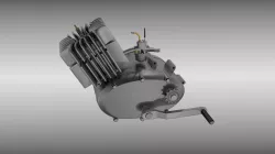 Two stroke moped engine 3D model