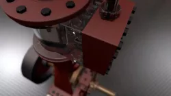 Vertical Steam Engine Animation