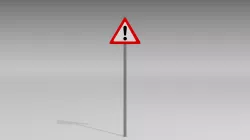 Warning sign 3D model