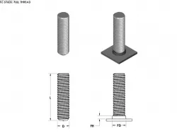 Weld Stud Full Thread