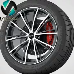 wheel OZ Envy Racing 3D model