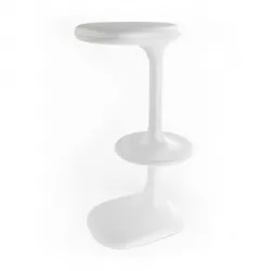 White Plastic Bar Stool 3D model