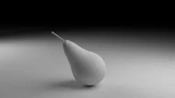 1 untextured pear 3D model