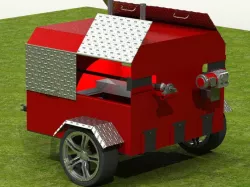2 Rotisserie Grill - BBQ Trailer