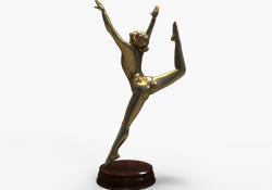 3D Models Gymnastics Bronze Statue 3D model