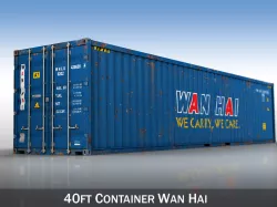 40ft Shipping Container - Wan Hai 3D model