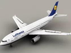 Airbus A300 Lufthansa 3D model
