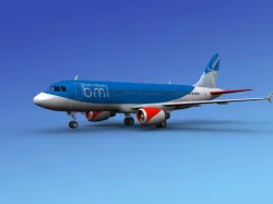 Airbus A320 British BMI 3D model