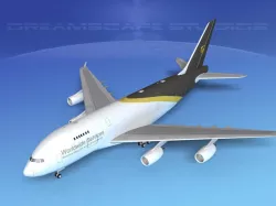 Airbus A380-800 UPS 3D model