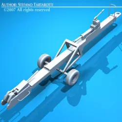 Airport tow bar 3D model