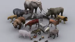 ANIMALS FULL PACK GAME READY ANIMATED MODELS Low-poly  3D model