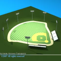Baseball field 3D model