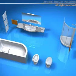 Bathroom elements 3D model