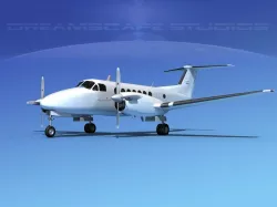 Beechcraft 350 King Air Bare Metal 3D model