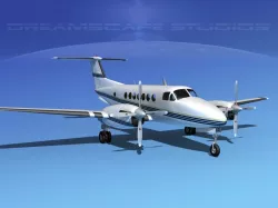 Beechcraft 350 Super King Air V01 3D model
