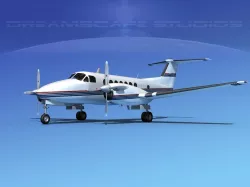 Beechcraft 350 Super King Air V04 3D model
