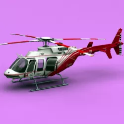 Bell 407 Canadian Ministry of Transport  3D model