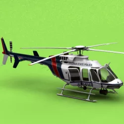 Bell 407 Virginia State Police 3D model