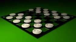 Black White Checkers Low-poly  3D model