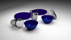 Blue Dishes 3D model