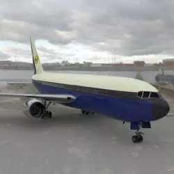 Boeing 767 Studio Max 3D model