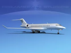 Bombardier Global 5000 Bare Metal 3D model