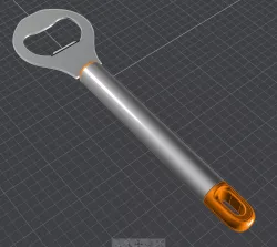 Bottle opener cad model 3D model