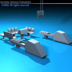 Bowling table 3D model