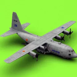 C-130 UN Belgian Air Force 3D model