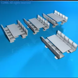 Cafeteria tables 3D model