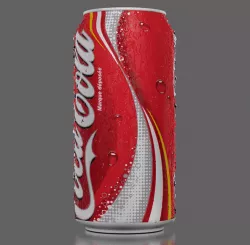 Can with water drops - any texture can apply 3D model