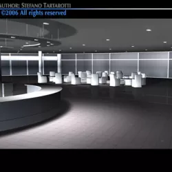 Car dealership interior 3D model