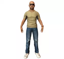Casual Male Low-poly  3D model