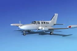 Cessna 421 Golden Eagle Bare Metal 3D model