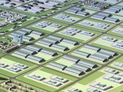 Cityscape with Factory Infrastructures 3D model