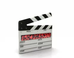 Clapperboard white 3D model