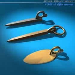 Climbing pitons 3D model