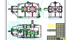Cone-cylinder two gear reducer 