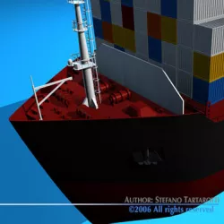 Container ship 3D model